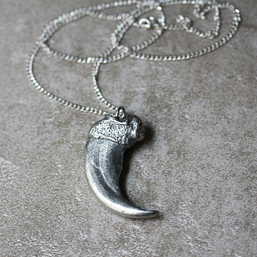 Sterling Silver Bear Claw Necklace