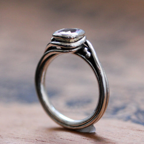 Peridot Pirouette Engagement Ring - Size 7