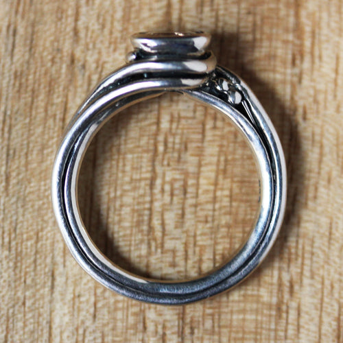 Peridot Pirouette Engagement Ring - Size 7