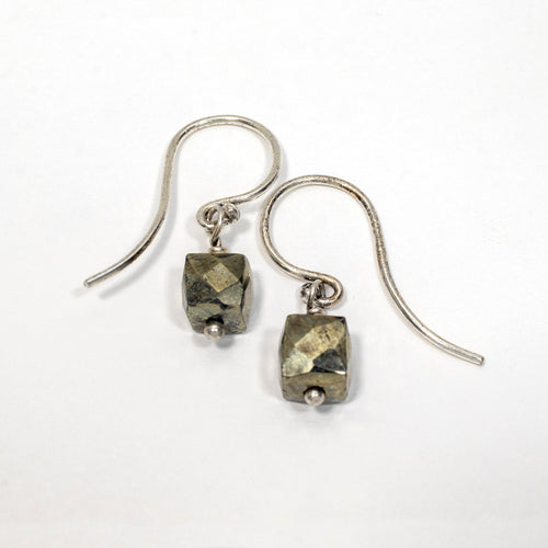 Pyrite Cube Dangle Earrings