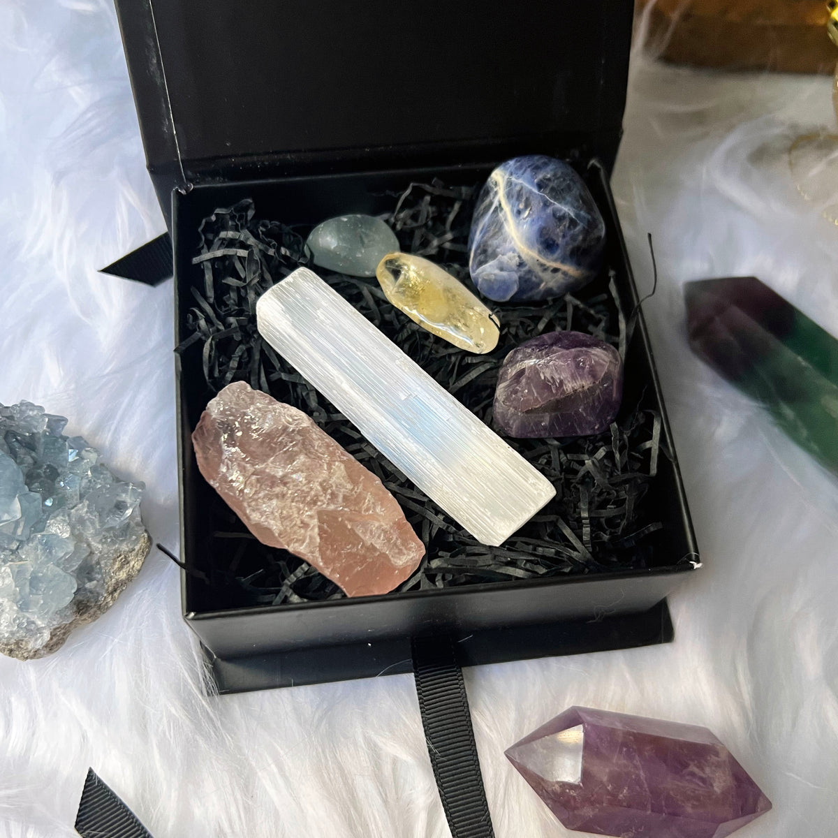The Anxiety Kit, Crystals for Anxiety, Stress Relief Stone, Self Care,  Healing Crystal Set, Calm Down Gemstones, Anti Anxiety Gifts