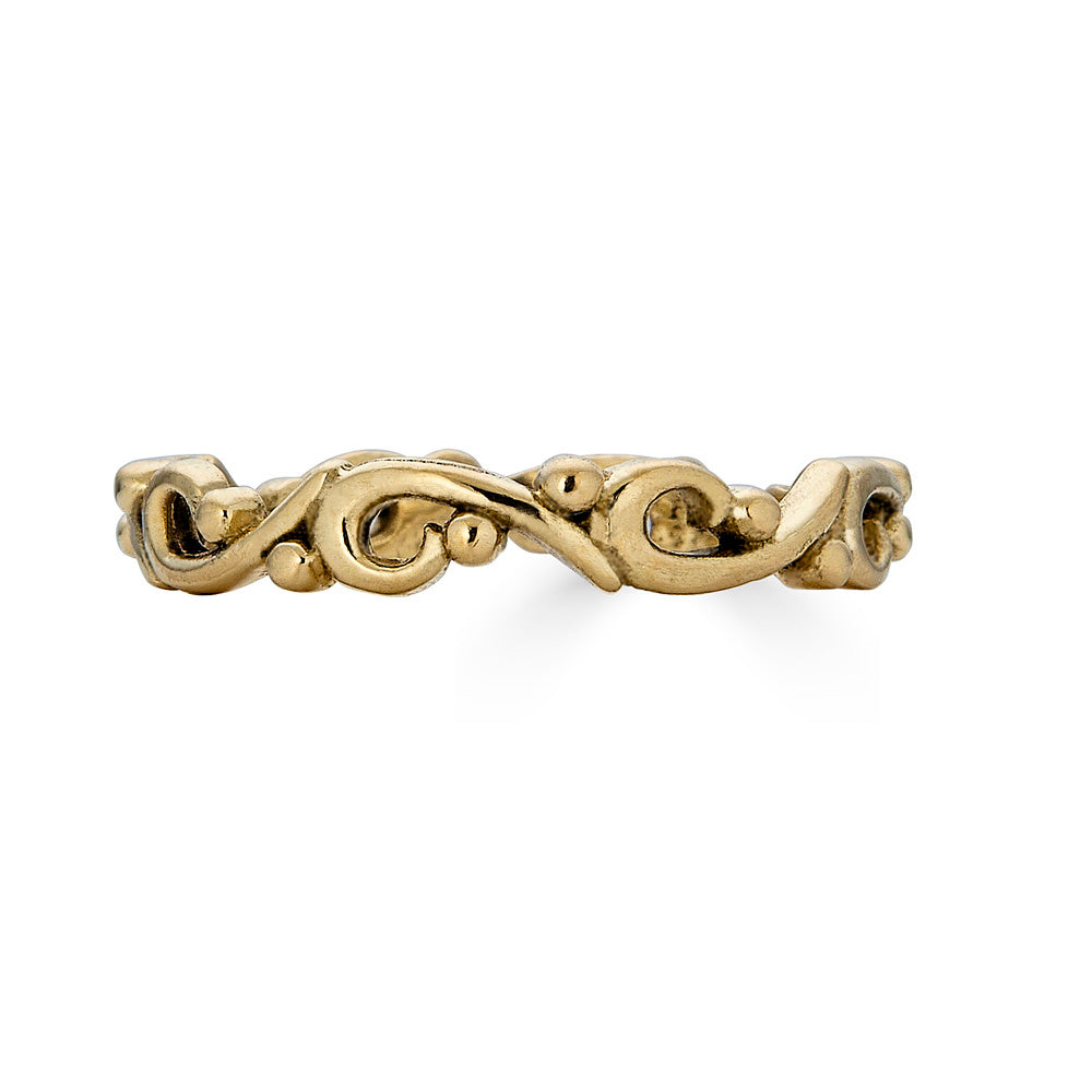 Recycled 14k Gold Ocean Wave Band