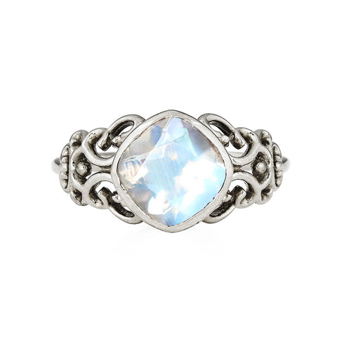 Large Cushion Blue Topaz Ring, more colors available