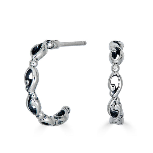 Tiny Silver Infinity Hoop Earrings