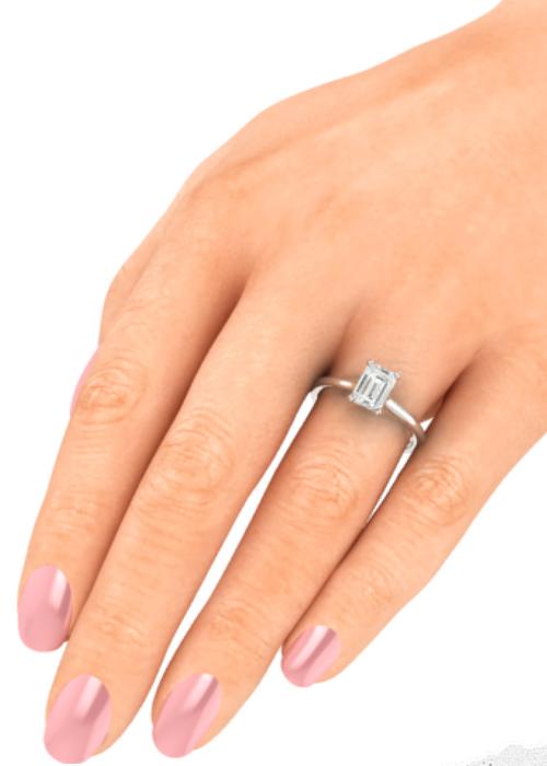 Custom listing for C: moissanite engagement ring