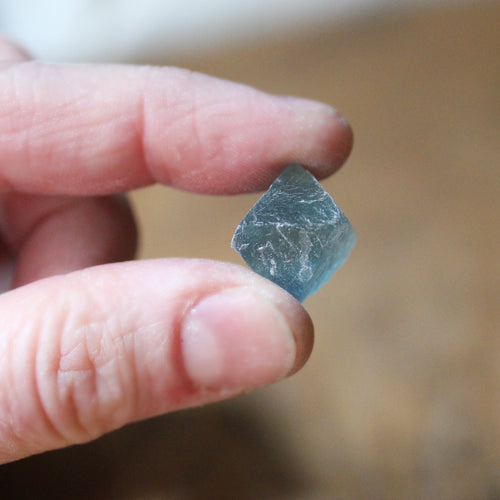 Blue Fluorite Octahedron Crystal, Ethically Sourced