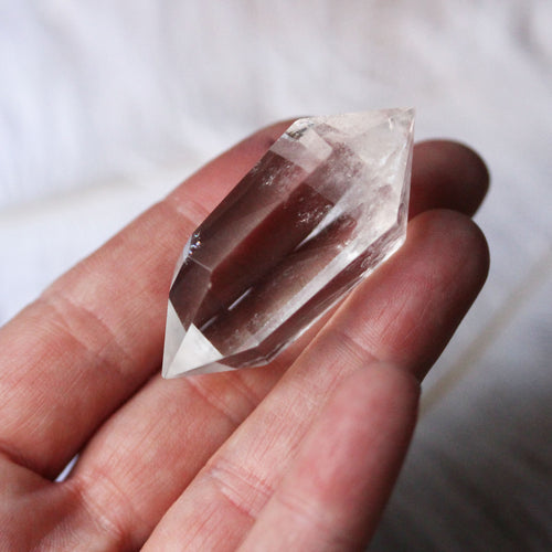 Clear Quartz Point, Double Terminated, Ethically Sourced Crystals