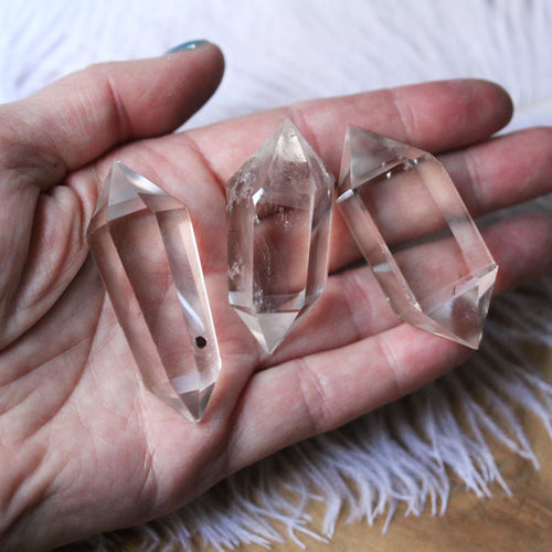 Clear Quartz Point, Double Terminated, Ethically Sourced Crystals