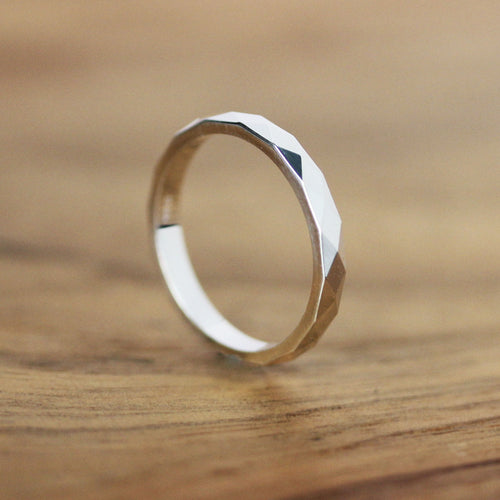 Faceted Silver Band
