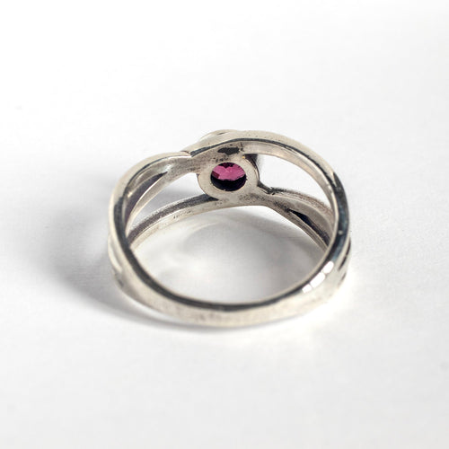Rhodolite Garnet Crossover Gemstone Ring -Size 7