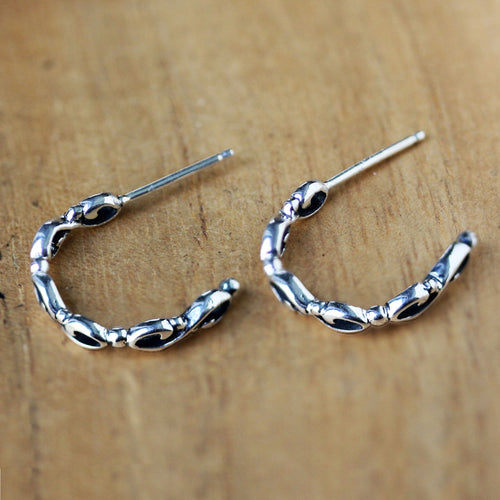 Tiny Silver Infinity Hoop Earrings