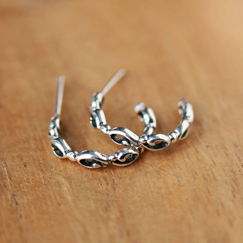 Tiny Silver Infinity Hoop Earrings