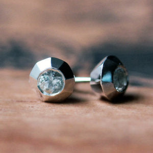 handmade-ethical-White-Topaz-Faceted-Silver-Studs-02