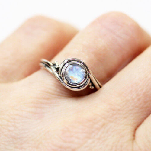 unique engagement ring moonstone