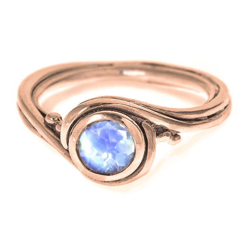 rose gold moonstone engagement ring