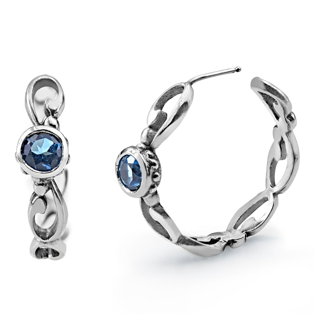 silver-hoop-earrings-london-blue-topaz