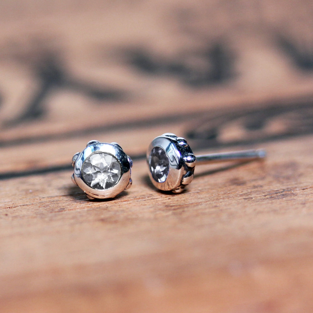3mm Stud Earrings - More Stones Available