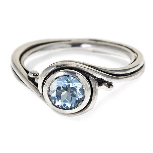 aquamarine ring sterling silver