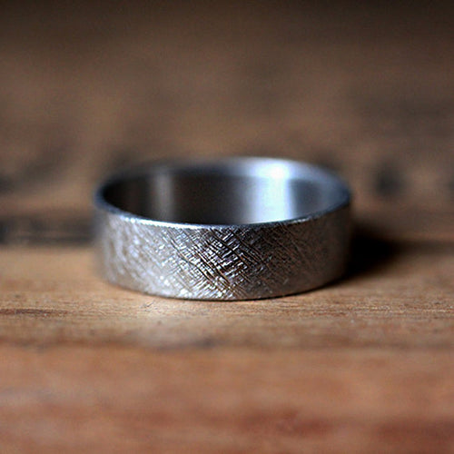 Carbon Fiber and Palladium Ring 6.00mm - Tailored Jewel