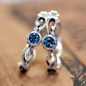 handmade-ethical-Infinity-Gemstone-Hoop-Earrings