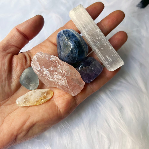 Anxiety Calming Gemstone Kit, Ethically Sourced Crystal Set