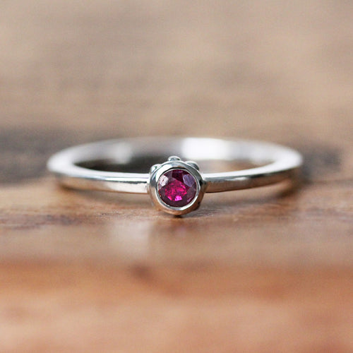 Birthstone Stacking Rings, Wrought