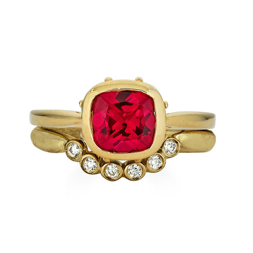 14k Gold Ruby Ring Set, Emily Brontë