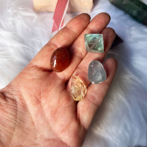 Good Vibes Positivity and Protection Gemstone Kit, Ethically Sourced Crystal Set