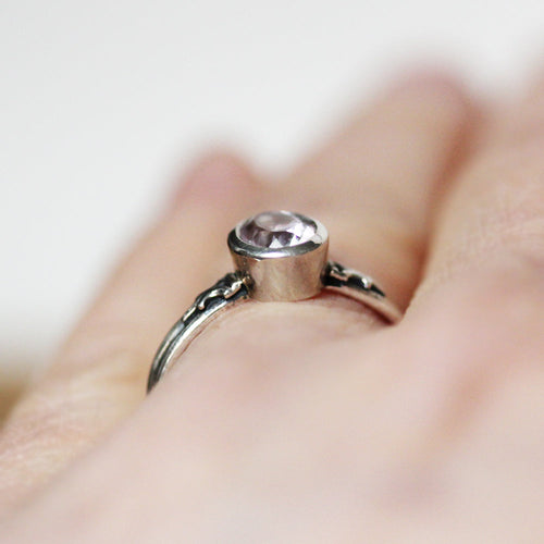 Genuine Amethyst Engagement Ring, Charlotte Brontë