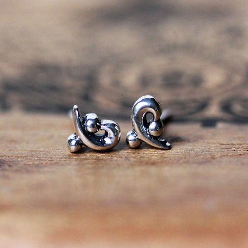 Mini Wave Curl Stud Earrings
