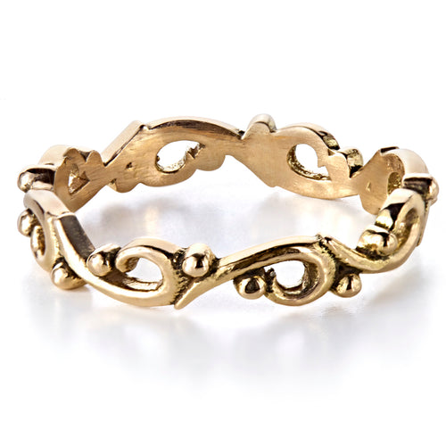 Recycled 14k Gold Ocean Wave Band