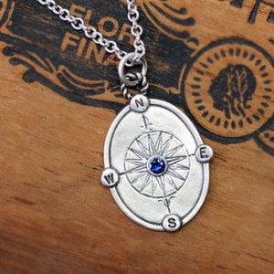 handmade-ethical-Sapphire-Compass-Rose-Necklace