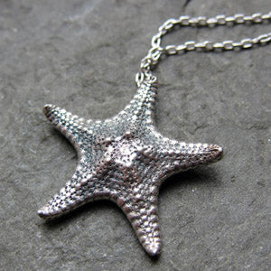 handmade-ethical-Starfish-Necklace-in-Recycled-Sterling-Silver
