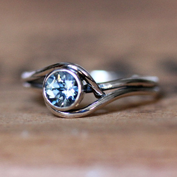 Sterling silver aquamarine ring -handmade-ethnic3