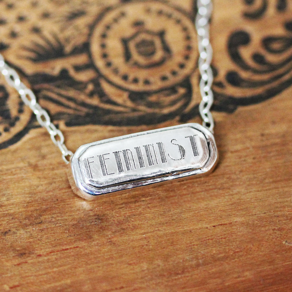 Feminist Necklace in Sterling Silver