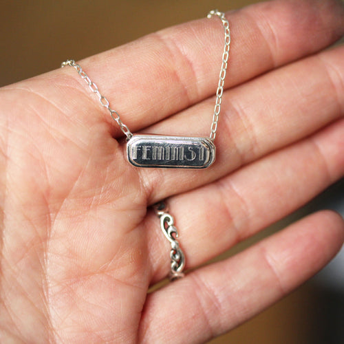 Feminist Necklace in Sterling Silver