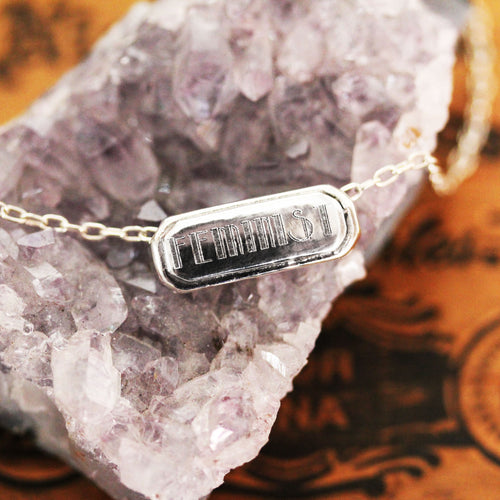 Feminist Necklace in Sterling Silver