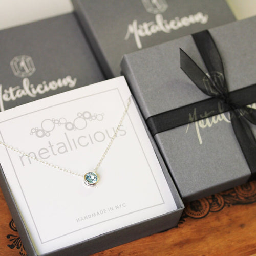 Birthstone Bud Quad Necklace, 4 stone mothers necklace