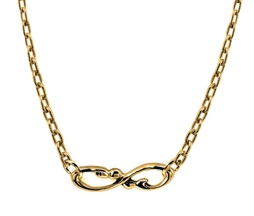 14k Yellow Gold infinity necklace