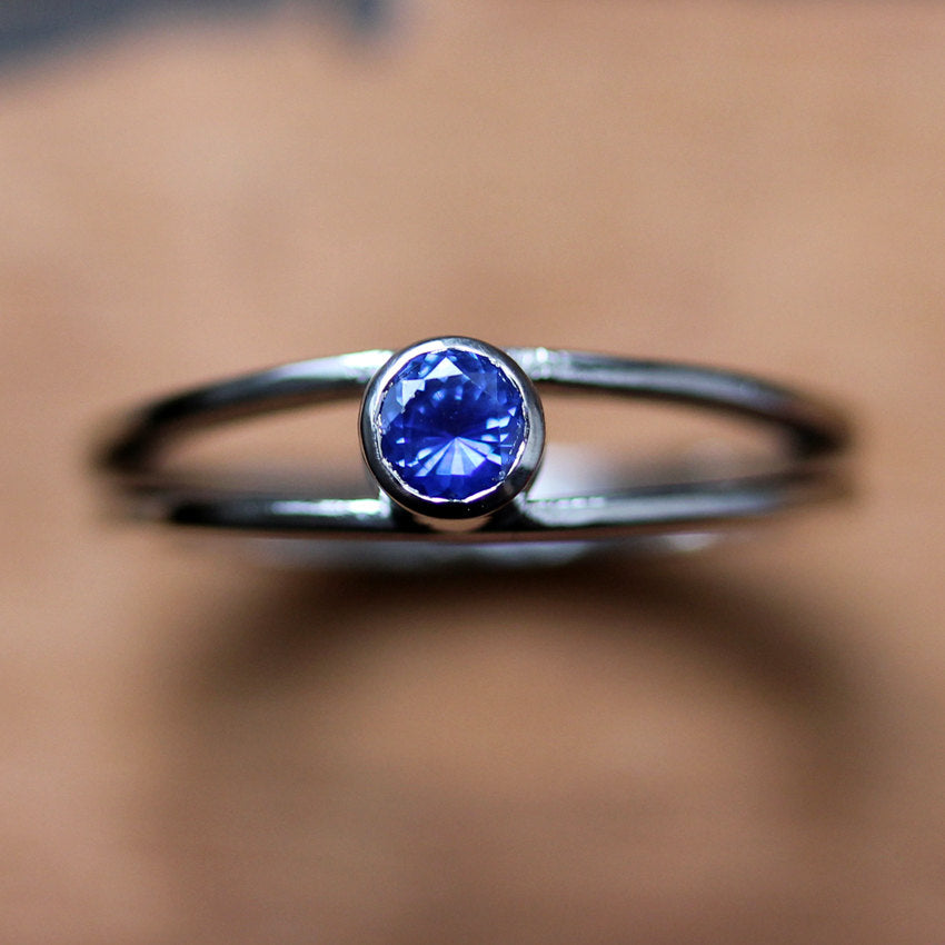 Sapphire Wishes Sterling Silver Ring, Size 6 and Size 7.25