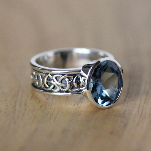 Celtic Inspired Topaz Ring