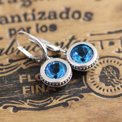 Maxi Blue Topaz Drop Earrings