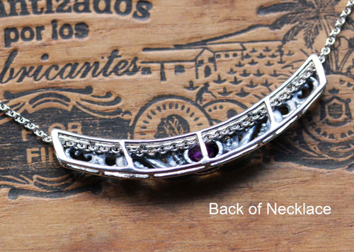 Amethyst Lilac Necklace, Silver