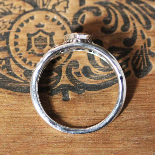 Garnet Nightshade Ring, Silver