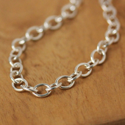 Thick Chain Necklace, Sterling Silver, Enchaînted