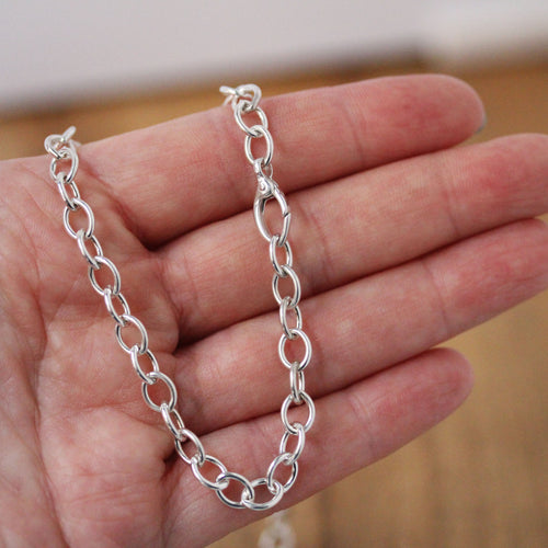 Thick Chain Necklace, Sterling Silver, Enchaînted