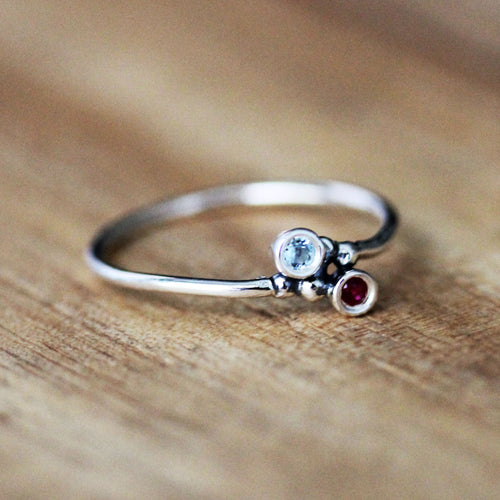 Two on sale birthstone ring