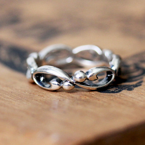 Sterling silver infinity filigree band